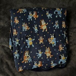 Little Sleepies Blue Cartoon Character Blanket